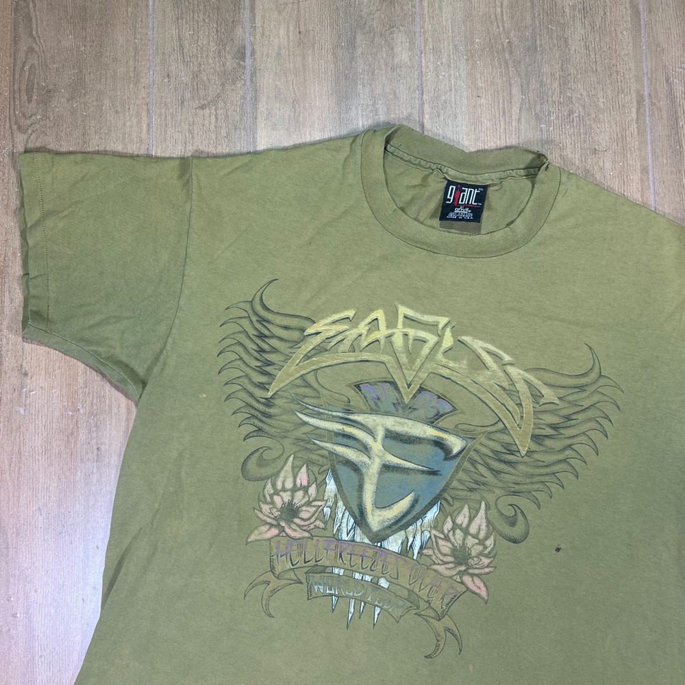 Vintage 1995 Eagles Hell Freezes Over World Tour T-Shirt Giant Olive Green XL